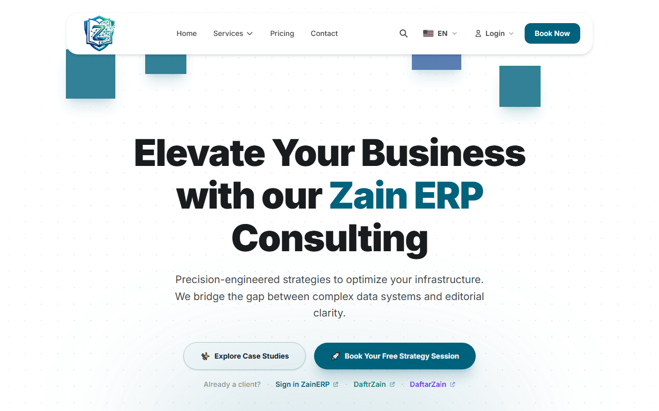 دفتر زين — نظام ERP مالي SaaS