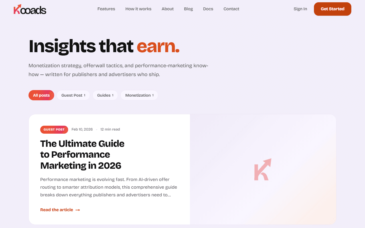 KooAds — منصة إعلانية