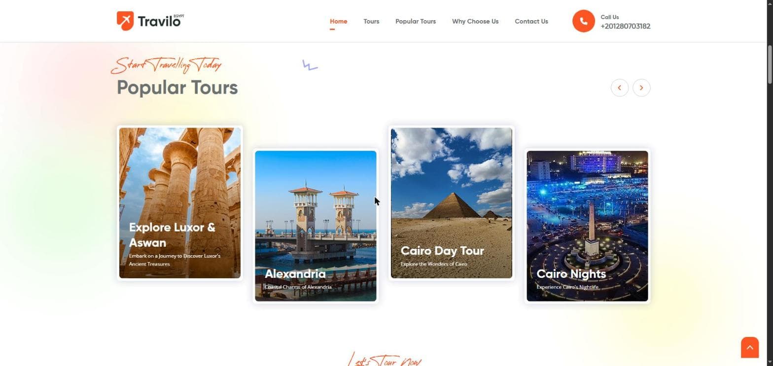 Travilo Egypt — Travel Website